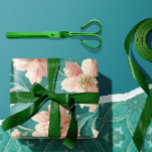 Papier Cadeau Vintage Romantique Turquoise & Rose Floral Design<br><div class="desc">Ces motifs floraux époustouflants vous inspireront pour décorer votre lieu d'un tout nouveau look ou changer votre façon de voir le don! Soyez Inspiré !</div>