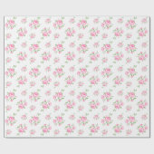 Papier Cadeau Vintage rose (Plat)