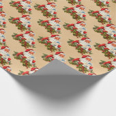 Papier Cadeau Vintage rosy Cheeked Santa Claus (Coin)