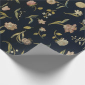 Papier Cadeau Vintage Rustique Botanique Floral Motif (Coin)