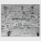 Papier Cadeau Vintage rustique gris noir bois brûlé (Plat)