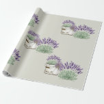 Papier Cadeau Vintage rustique Lavande neutre<br><div class="desc">Aquarelle Rustique Vintage Lavande Papier d'enveloppement neutre.</div>