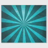 Papier Cadeau Vintage Rustique Turquoise Blue Starburst Motif (Plat)