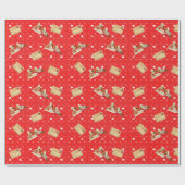 Papier Cadeau Vintage Saint Valentin Angel Salutations (Plat)