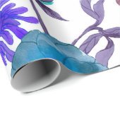 Papier Cadeau vintage sans couture asiatique motifs traditionnel (Coin rond)