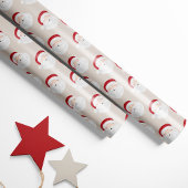 Papier Cadeau Vintage Santa Claus Beige