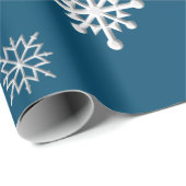 PAPIER CADEAU "VINTAGE SNOWFLAKE" (Coin rond)