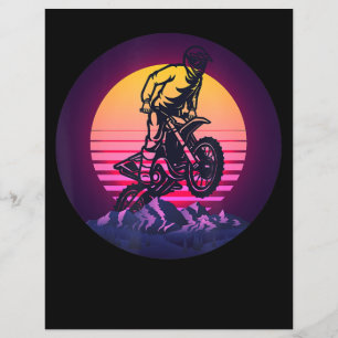 Papier Cadeau vintage Sundown Motorbike Pour Vélos