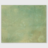 Papier Cadeau Vintage texture verte (Plat)