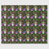 Papier Cadeau Vintage Tiffany Vitrage pourpre Roses (Plat)