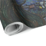 Papier Cadeau Vintage Van Gogh La Nuit étoilée<br><div class="desc">Ce design s'inspire de l'huile de Vincent van Gogh de 1889 sur toile,  "La nuit étoilée".</div>