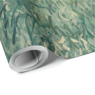 Papier Cadeau Vintage Van Gogh Plaine à Auvers avec nuages de pl