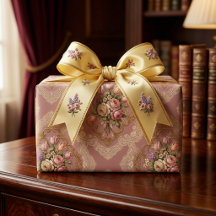 Vintage Victorian Floral Lace Wrapping Paper.