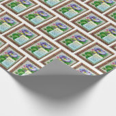 Papier Cadeau Vintage voeux de Noël (Coin)