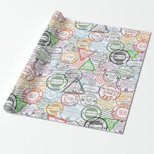 Papier Cadeau Vintage voyage/Tamps