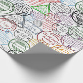 Papier Cadeau Vintage voyage/Timbres (Coin)