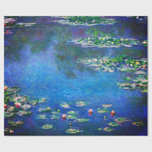 Papier Cadeau Vintage Water Lilies by Claude Monet (Plat)