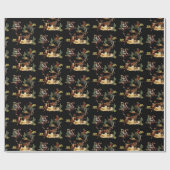 Papier Cadeau Vintage Western Rodeo Événements Cowboy Cowboy (Plat)