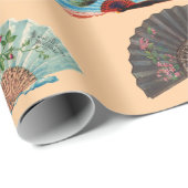 Papier Cadeau Vintage womens victorian hand fans  (Coin rond)