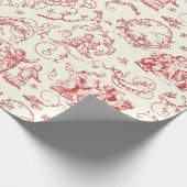Papier Cadeau Vintages Danse Toile Rouge (Coin)
