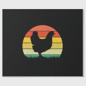 Papier Cadeau Vintaison rétro au poulet (Plat)