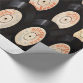 Papier Cadeau Vinyl Records Arrière - plan (Coin)