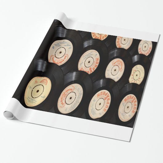 Papier Cadeau Vinyl Records Arrière - plan (Déroulé)
