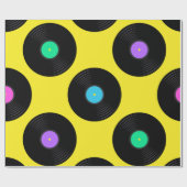 Papier Cadeau Vinyl Records Motif (Plat)