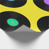 Papier Cadeau Vinyl Records Motif (Coin)