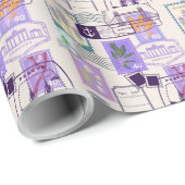 Papier Cadeau Violet (Coin rond)