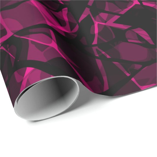 Papier Cadeau violet Abstrait (Coin rond)