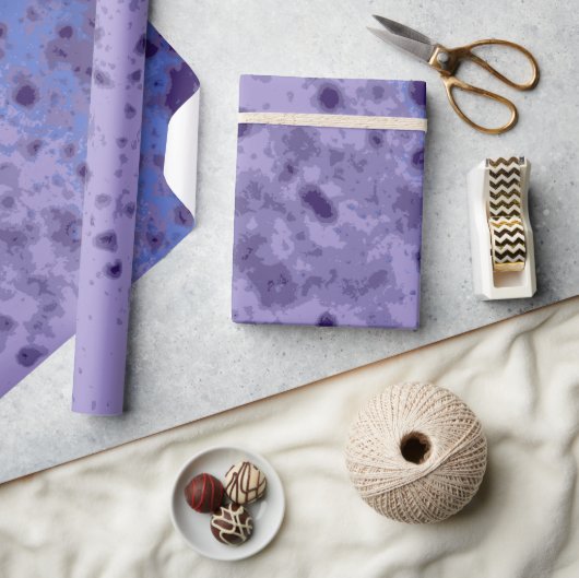 Papier Cadeau Violet bleu violet abstrait motif en détresse (Artisanat)
