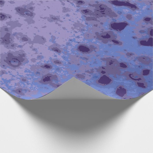 Papier Cadeau Violet bleu violet abstrait motif en détresse (Coin)