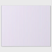 Papier Cadeau Violet Clair et Rayures Blanches (Plat)