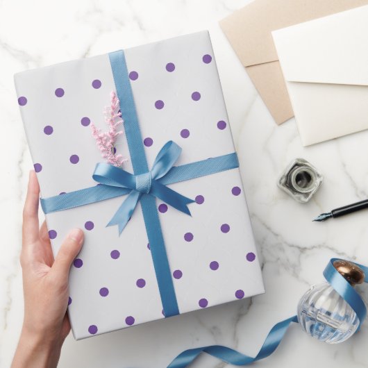 Papier Cadeau Violet Clair Gris Clair Points Propres Simples (Cadeaux)