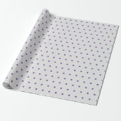 Papier Cadeau Violet Clair Gris Clair Points Propres Simples (Déroulé)