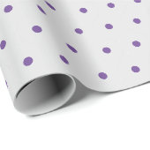 Papier Cadeau Violet Clair Gris Clair Points Propres Simples (Coin rond)
