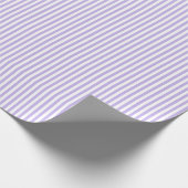 Papier Cadeau Violet Clair & Rayures Blanches (Coin)