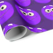 Papier Cadeau Violet drôle (Coin rond)