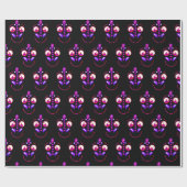 Papier Cadeau Violet et noir (Plat)