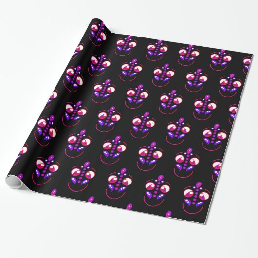 Papier Cadeau Violet et noir (Déroulé)
