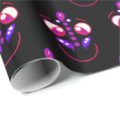 Papier Cadeau Violet et noir (Coin rond)