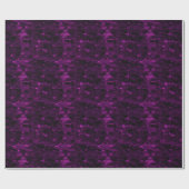 Papier Cadeau Violet foncé & Abstrait noir  (Plat)