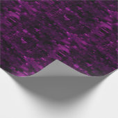Papier Cadeau Violet foncé & Abstrait noir  (Coin)