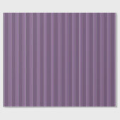 Papier Cadeau Violet foncé & Rayures violettes (Plat)