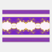Papier cadeau violet fractal Noël (Devant 2)