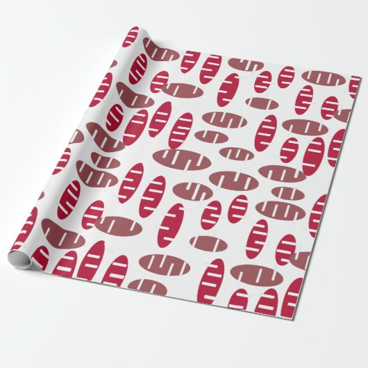 Papier Cadeau Violet Holey Ovals (Déroulé)