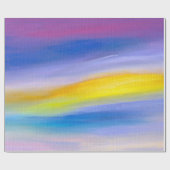 Papier Cadeau Violet Moderne et Rayon Doré Abstrait (Plat)