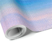Papier Cadeau Violet Moderne et Rayon Doré Abstrait (Coin rond)