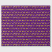Papier Cadeau Violet, Or Faux 48e (Quarante-Huitième) événement (Plat)